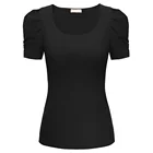 Женская футболка с длинным рукавом, открытыми плечами и эластичной талией