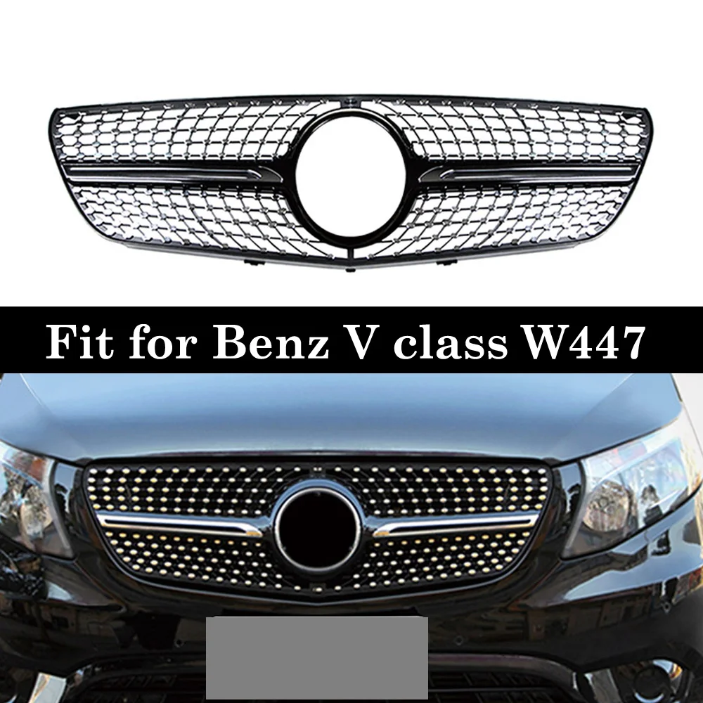 Алмазные грили vito V260 V250 для Mercedes V class W447 гоночная решетка 2016 18 без