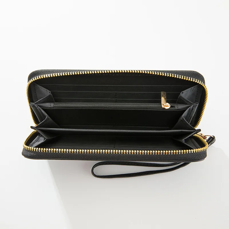 Длинный роскошный женский кошелек с цветочной вышивкой женская сумка сумочка