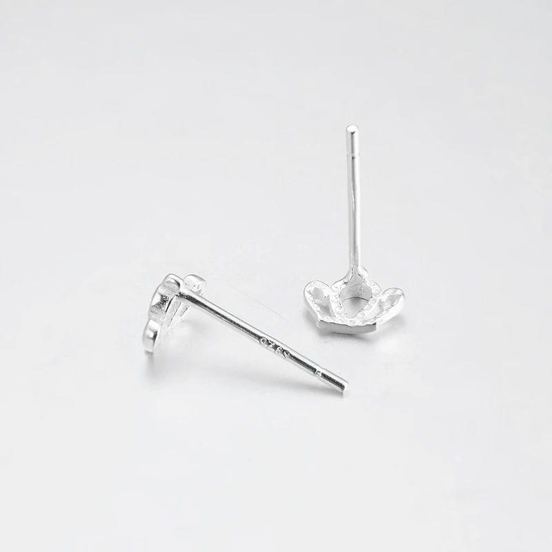 Женские серьги-гвоздики в форме короны модные изысканные серьги из