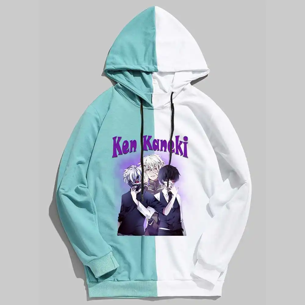 

Man 2021 New Funny Sweatshirts Tokyo Ghoul Hoodies Harajuku Loose Streetwear Sweatshirt Long Sleeve Pullover Patchwork Hoodie