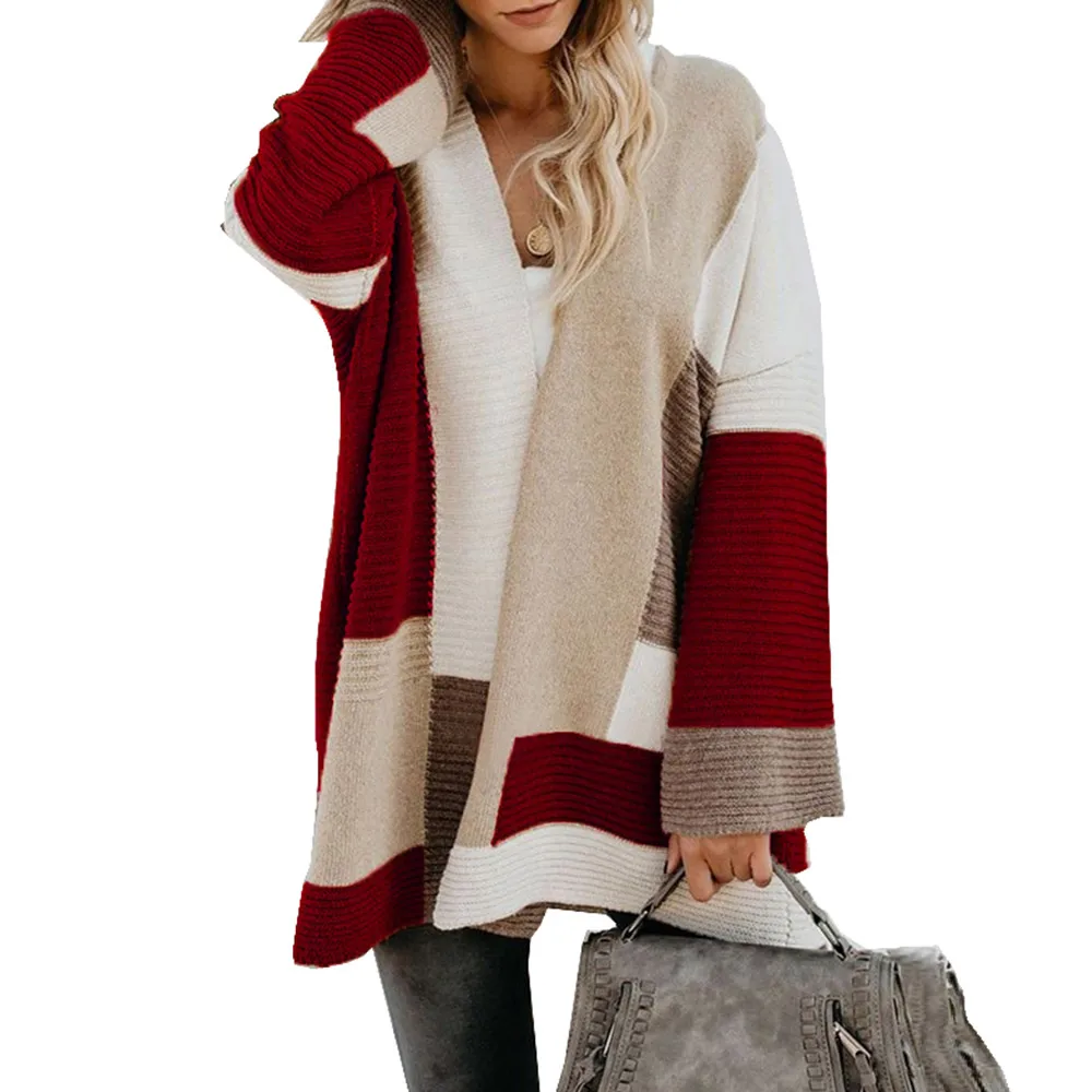 Gold Hands 2019 women street Autumn casual cotton sweater splice fashion brand Sweater O-neck knitting design Cardigan for |