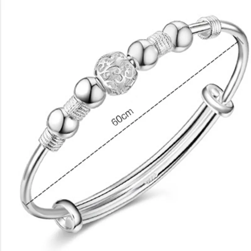 

Nine Transit Bead Bracelet White Copper Transfer Bead Bracelet Women's Ling Ling Ball Jewelry Jewelry