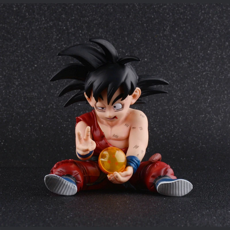 

Фигурка последней победы Гоку из аниме «Драконий жемчуг», Красный Гоку, держит Драконий жемчуг в ручной установке, маленькая модель Гоку, ук...
