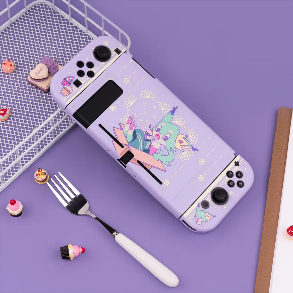 Cute Purple Pink Blue Green Soft TPU Skin Protective Case for Nintendo Switch NS Console Joy-Con Controller Housing Shell Cover |