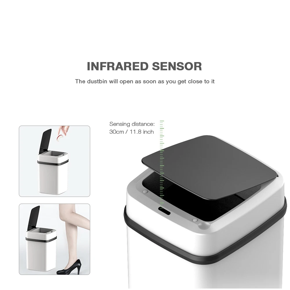 10л умный мусорный бак автоматический индукционный датчик мусорная корзина