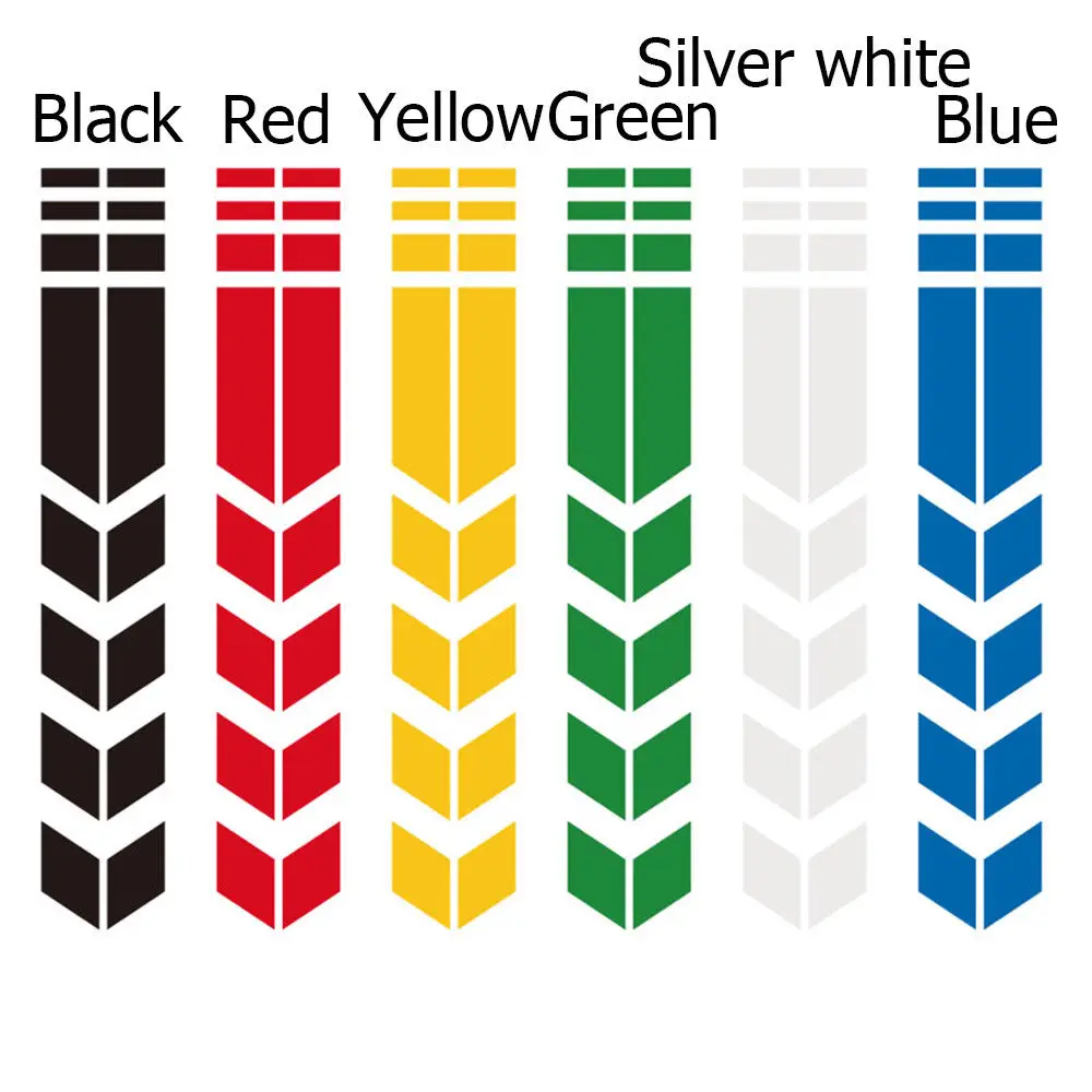 Светоотражающая наклейка со стрелой колесная лента в полоску для мотоцикла |