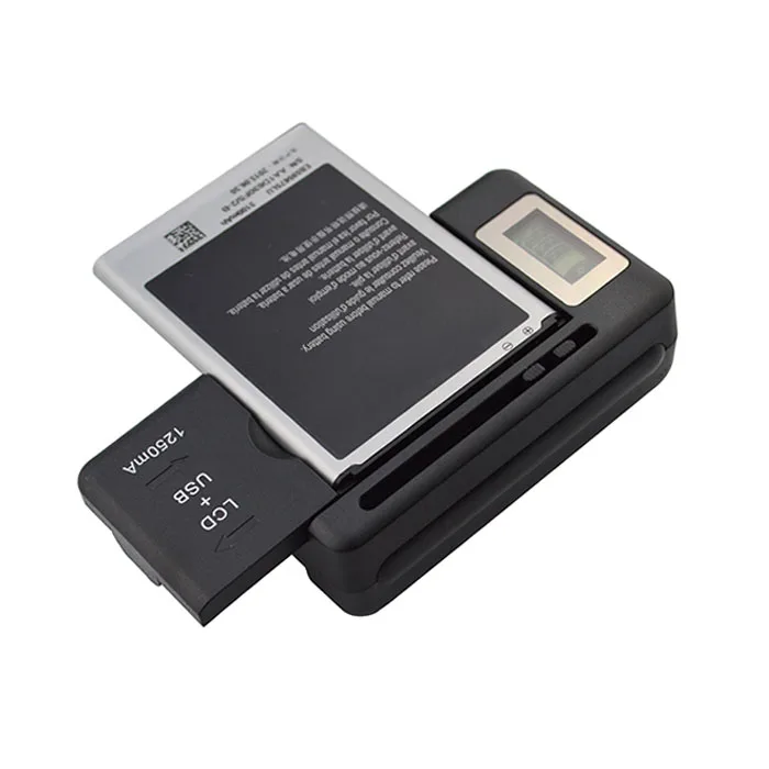 Универсальное зарядное устройство с ЖК дисплеем USB разъемом для мобильного