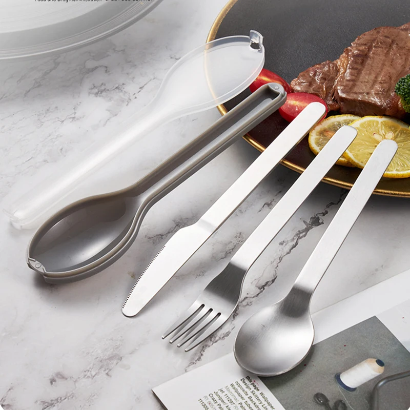 Столовая посуда столовый нож вилка ложка Набор дорожной посуды набор столовых