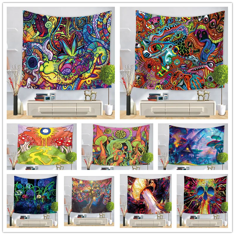 

Tapestry Wall Hanging Polyester Indian Mandala Pattern Blanket Home Decoration Yoga Multifunction Mat Window Tapestry