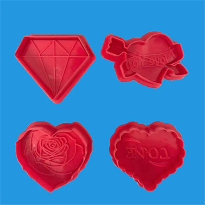 

Valentine's Day Biscuit Cookie Cutter Rose Love Cake Decorating Mold DIY Baking Moulds Wedding Cake Decoration Bakery Tools