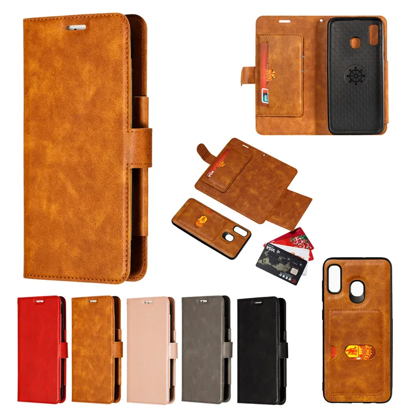 2 в 1 кожаный чехол с Откидывающейся Крышкой для samsung J8 2018 Fundas J5 J7 J3 2016 J2 pro A5 2017 A7 J4 J6