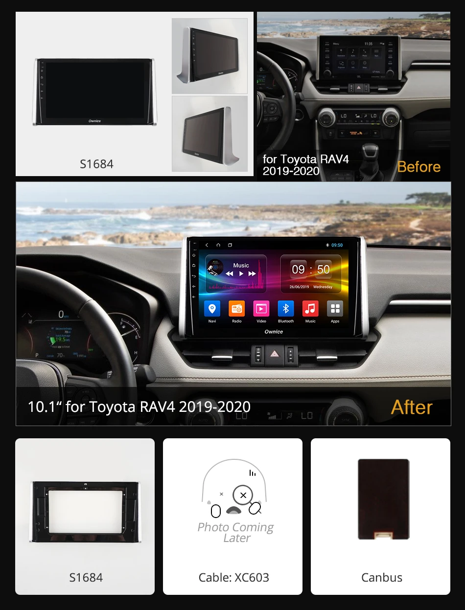 360 ° камера Android 9,0 8 ядерный 4G+ 64G SPDIF DSP CarPlay Автомобильный мультимедийный плеер gps навигация радиоприемник для Toyota RAV4