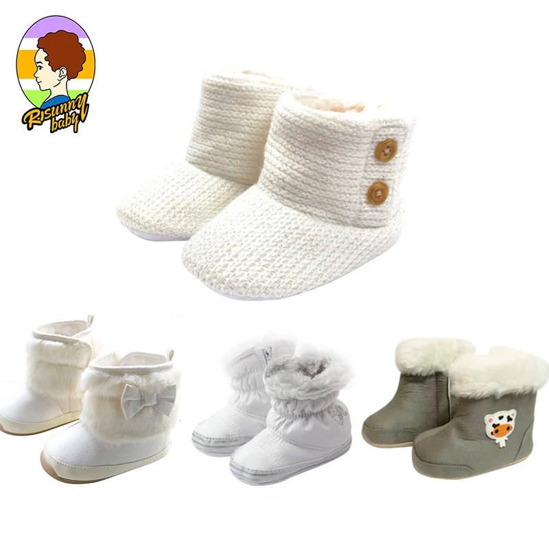 

Risunnybaby детская обувь для новорожденных зимняя обувь для первых шагов хлопковая обувь для малышей Мягкая нескользящая подошва детская обувь