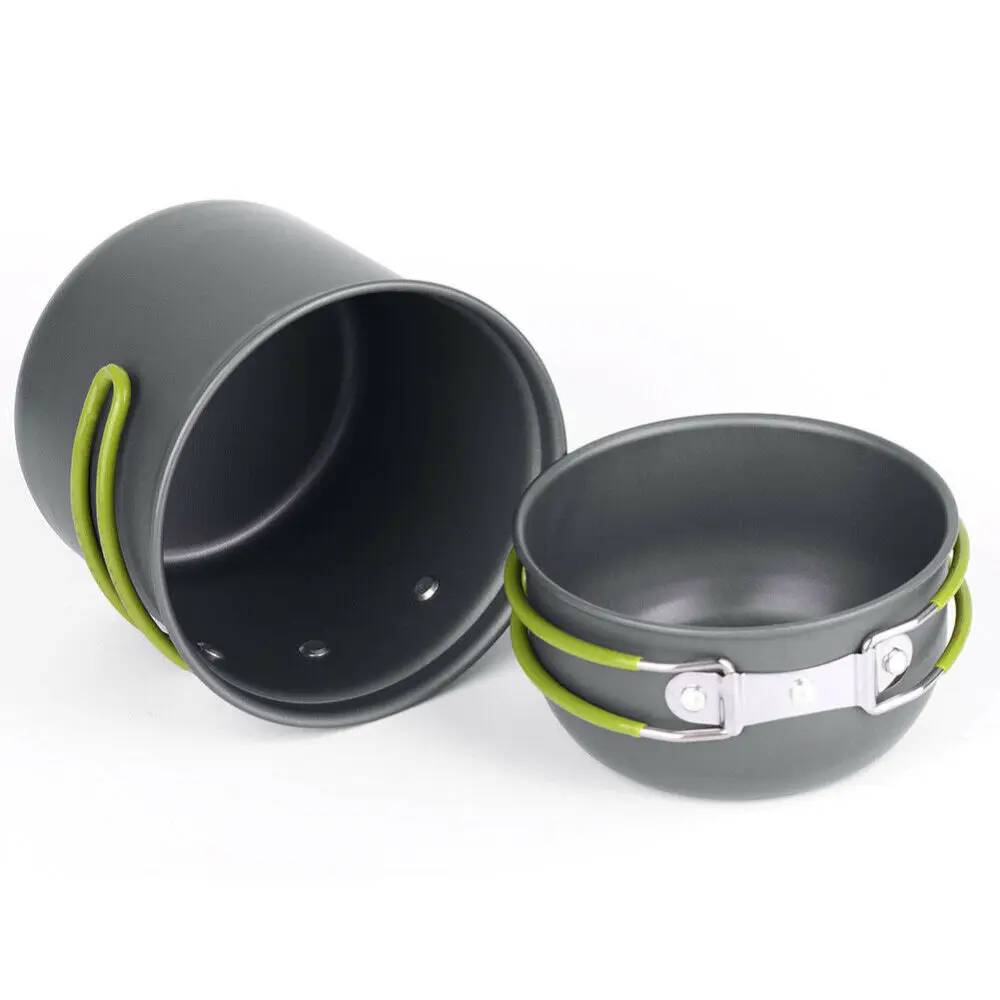 

2pcs Outdoor Cookware Camping Pans and Pots Cook Set Hiking Backpacking Picnic Cooking Tool