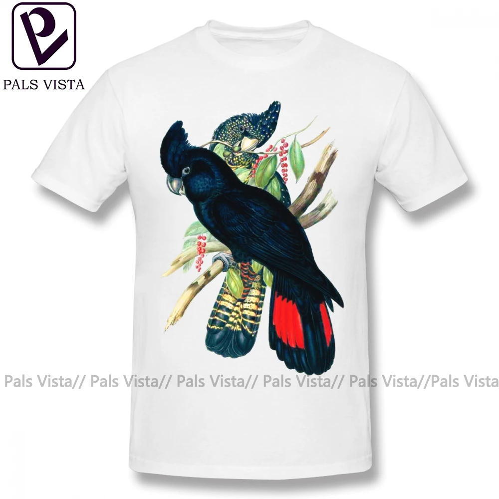 

Cockatoo T Shirt Australian Banksian Black Cockatoo T-Shirt Printed Oversized Tee Shirt Summer 100 Percent Cotton Cute Tshirt