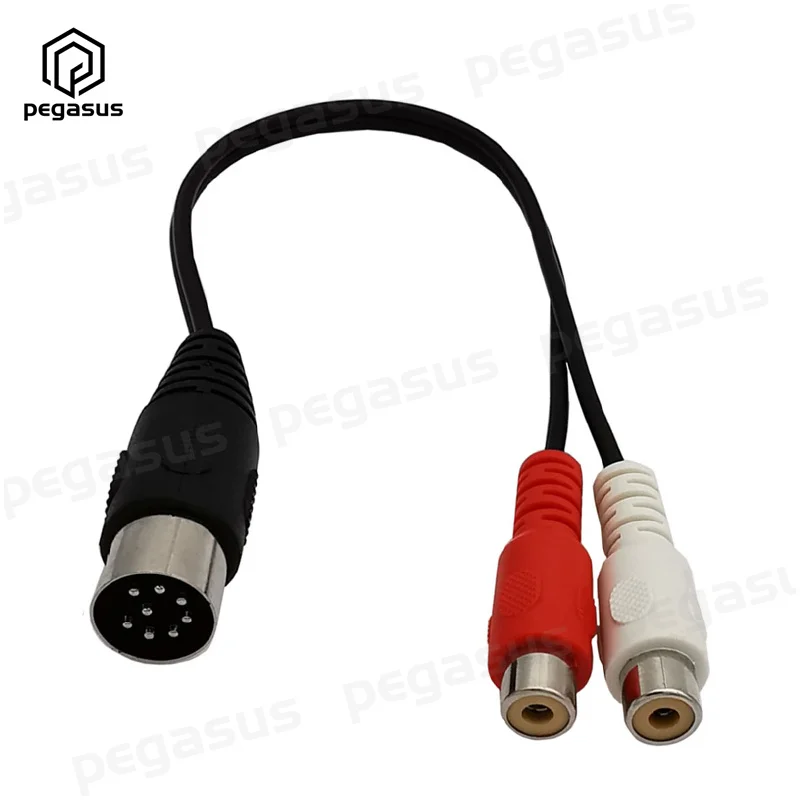 8-контактный разъем Din папа к 2-RCA мама адаптерному кабелю для музыкального