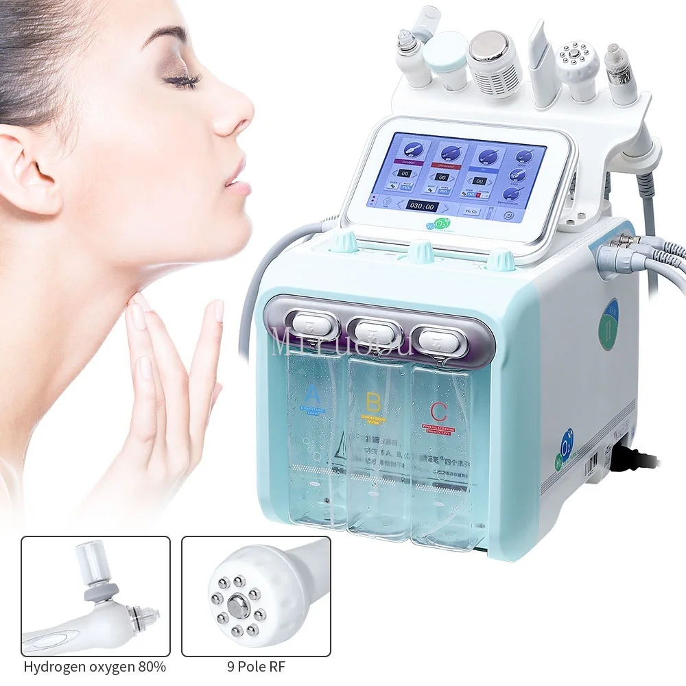 

6 in 1 Hydrafacial Dermabrasion Machine Water Oxygen Jet Peel Hydra Skin Scrubber Facial Beauty Deep Cleansing RF Face Lifting