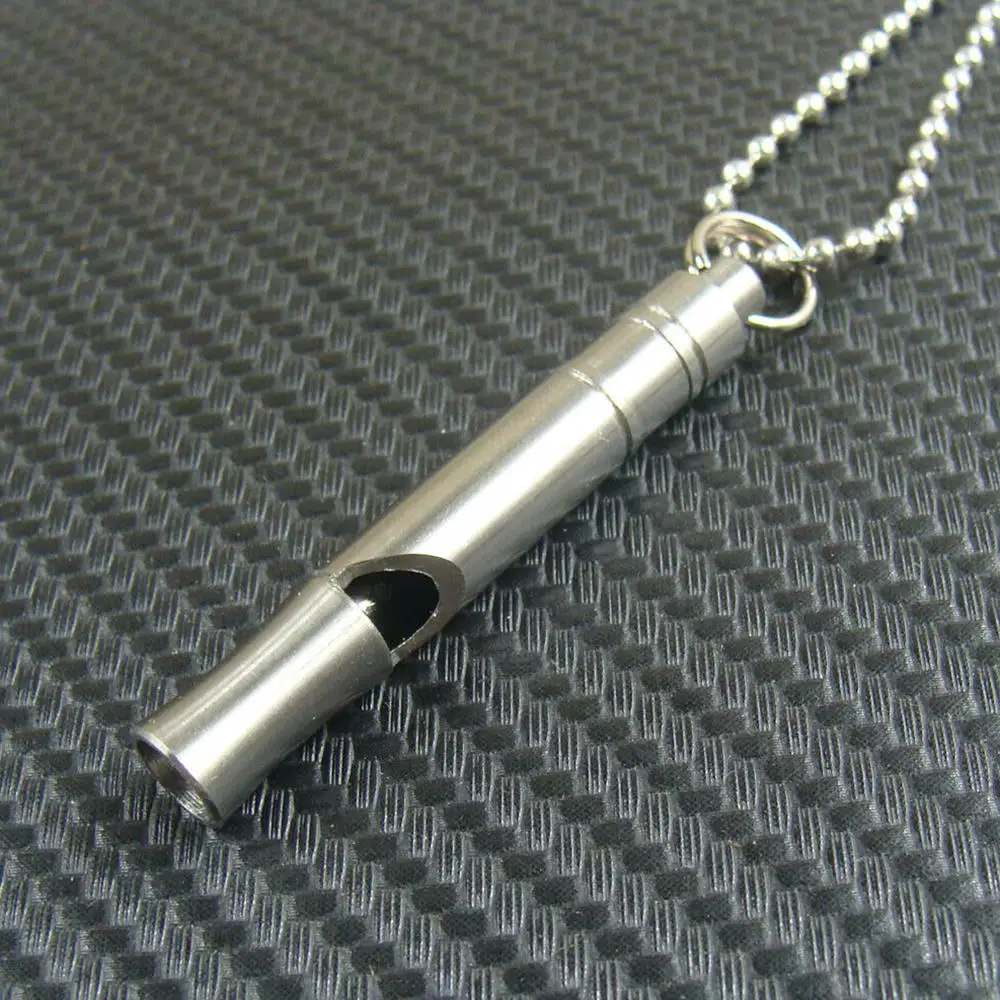

Outdoor Titanium Whistle Emergency Survival Whistle Mini Keychain Camping Hiking Tools