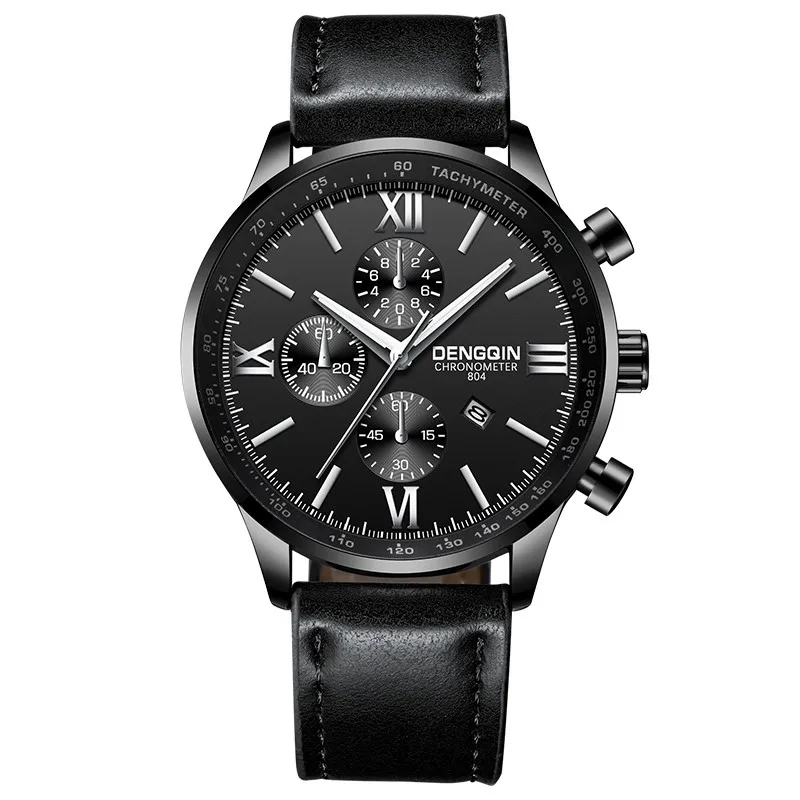 

Ultra Thin Watches Men's Leather Military Casual Analog Quartz Date Wrist Watch Minimalist Business Watches Relogio Masculino