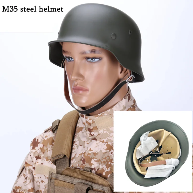 Немецкий Элитный шлем WW2 Стальной M35 M275 в армейском стиле зеленый серый черный