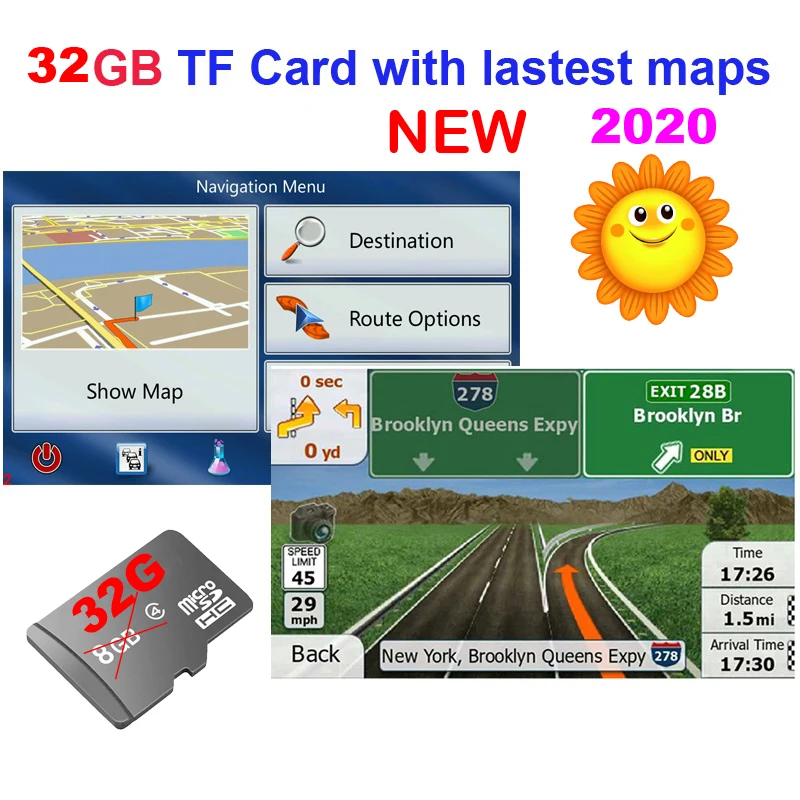 Для GPS-навигации Android Wince Windows CE 5 0 6 0/Android OS аксессуары для 32 ГБ Micro TF карта GPS