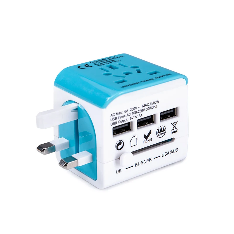 New universal travel adapter For US UK AU EU plug converter
