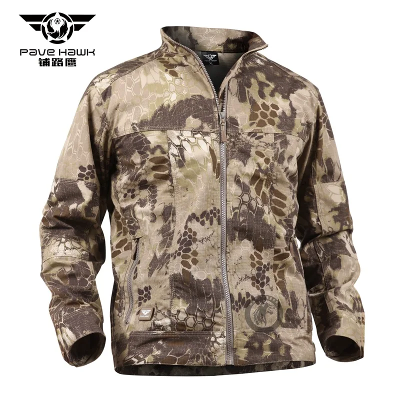 Мужская камуфляжная Водонепроницаемая армейская куртка дождевик для походов и