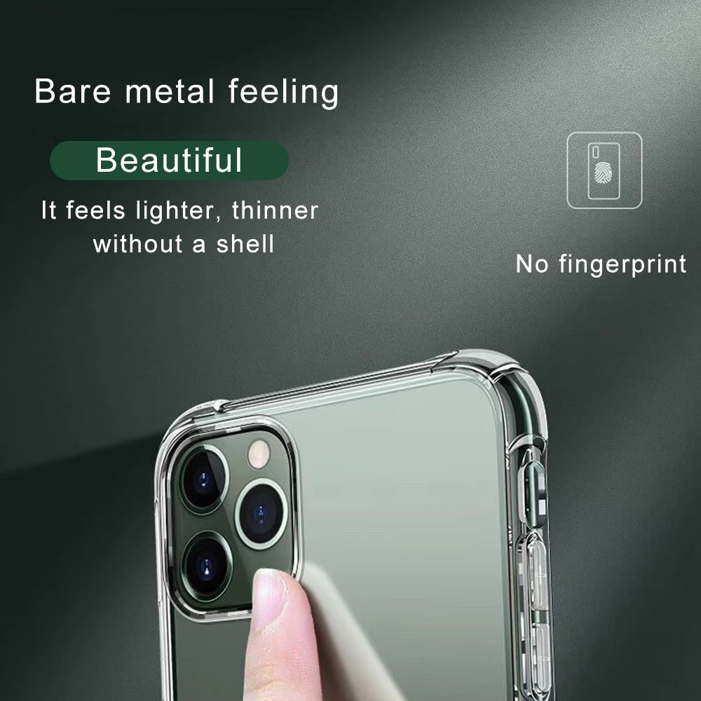 Прозрачный чехол для задней панели телефона IPhone 11 Pro Max Xr Xs X 8 7 Plus 6 6s 360