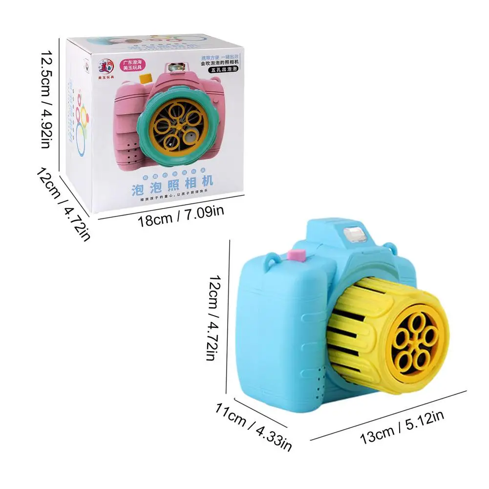 

Camera Shaped Bubble Machine Simulation Bubble Solution Automatic Bubble-making Toy With Strap Kids Bubble Blower Lights Gifts