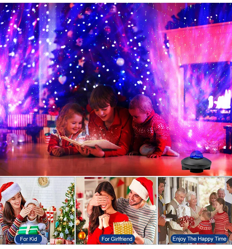 

Starry Projector Light Sky Galaxy Bluetooth-compatible Control Music Player LED Night Light Romantic Projection Lamp Star Lamp
