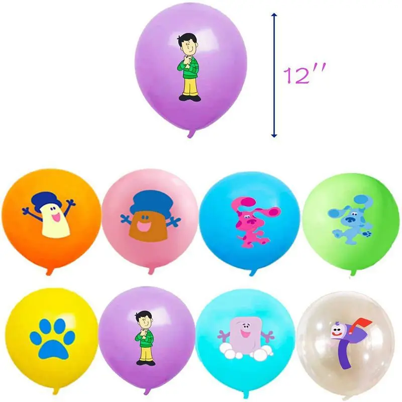 Set de 16 unids/set de globos de azules y pistas, decoraciones tem&aacute;ticas para fiestas, suministros para fiestas-1