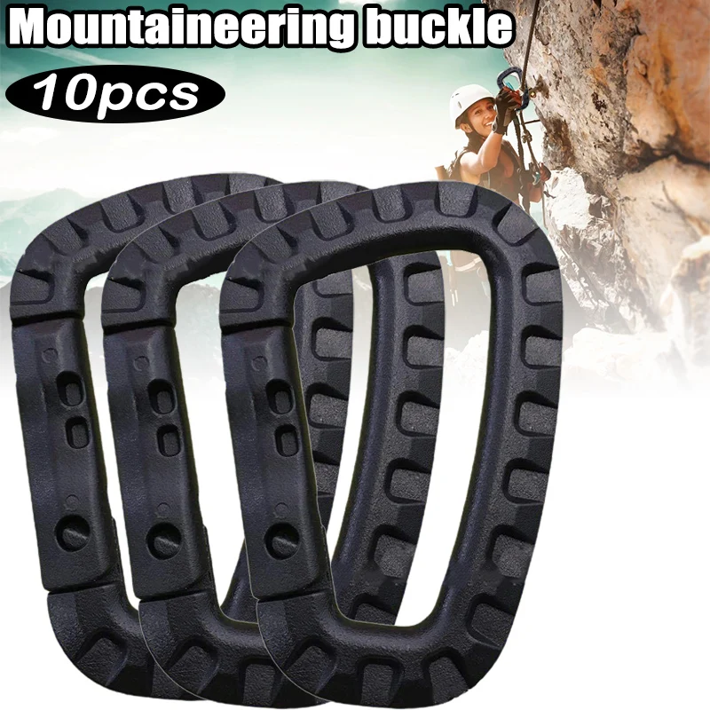 

NEW Carabiner Keychain D-ring Locking Hanging Hook Durable Plastic Carabiners for Hiking Fishing Multi-Purpose Hooks