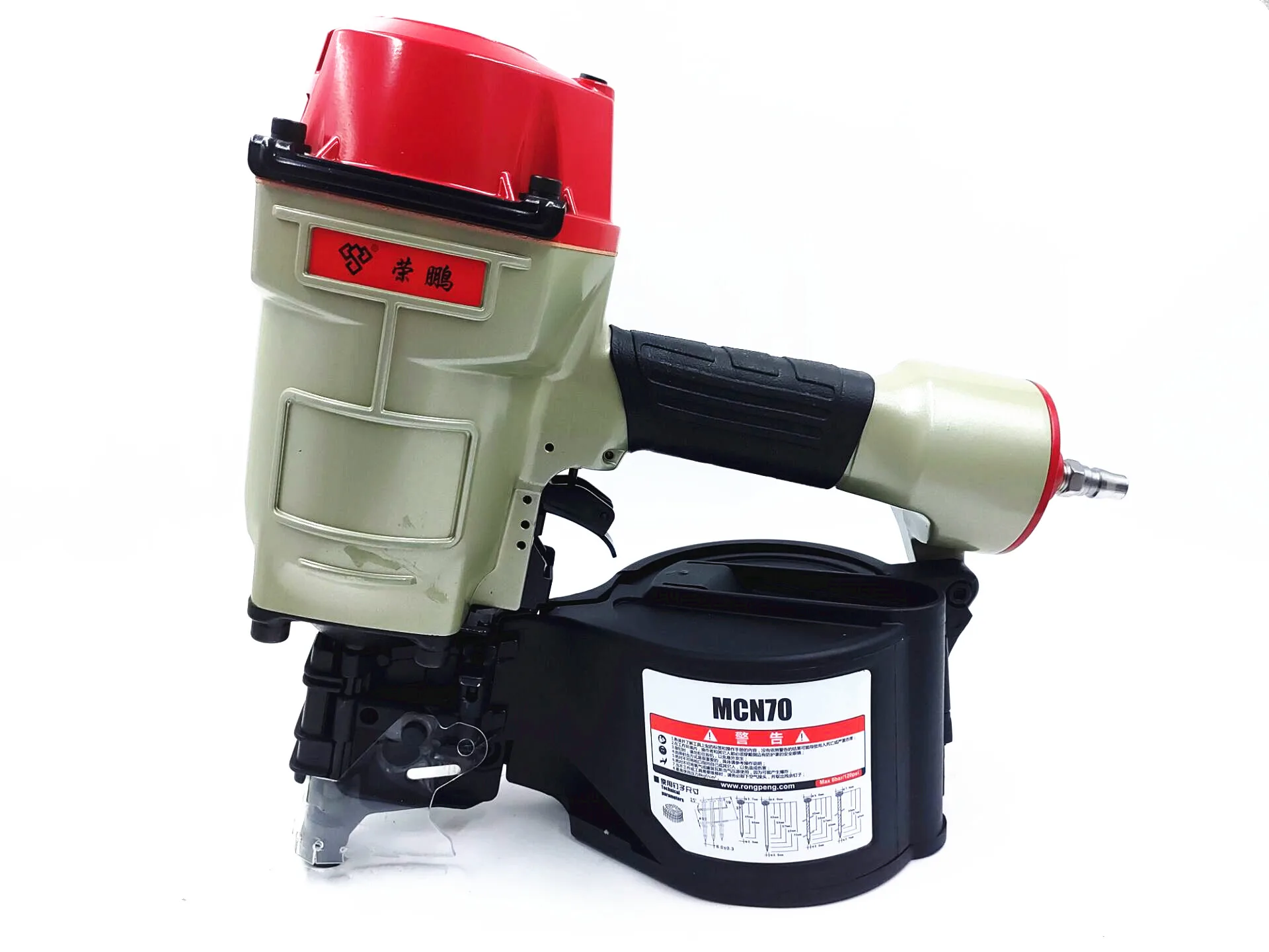 MCN70 45mm-70mm Pneumatic Pallet Making Coil Nailer Efficient Roll Nail gun For Pallet Industry Air Coil Nailer