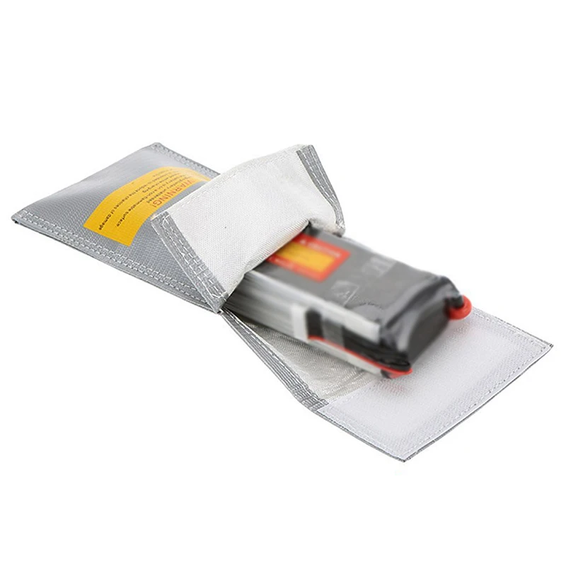 

20 * 10cm Silver High Quality Glass Fiber RC LiPo Battery Safety Bag Safe Guard Charge Sack