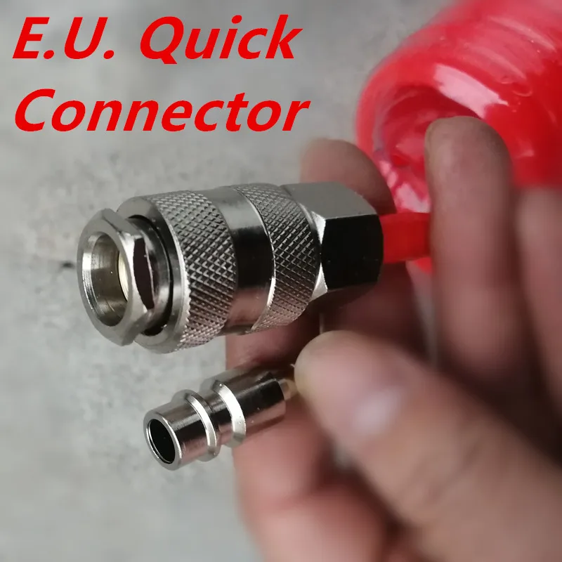 EU Quick Connector PU Tube  Polyurethane Air Compressor Hose Tube Flexible Spring Spiral Pipe 8*5