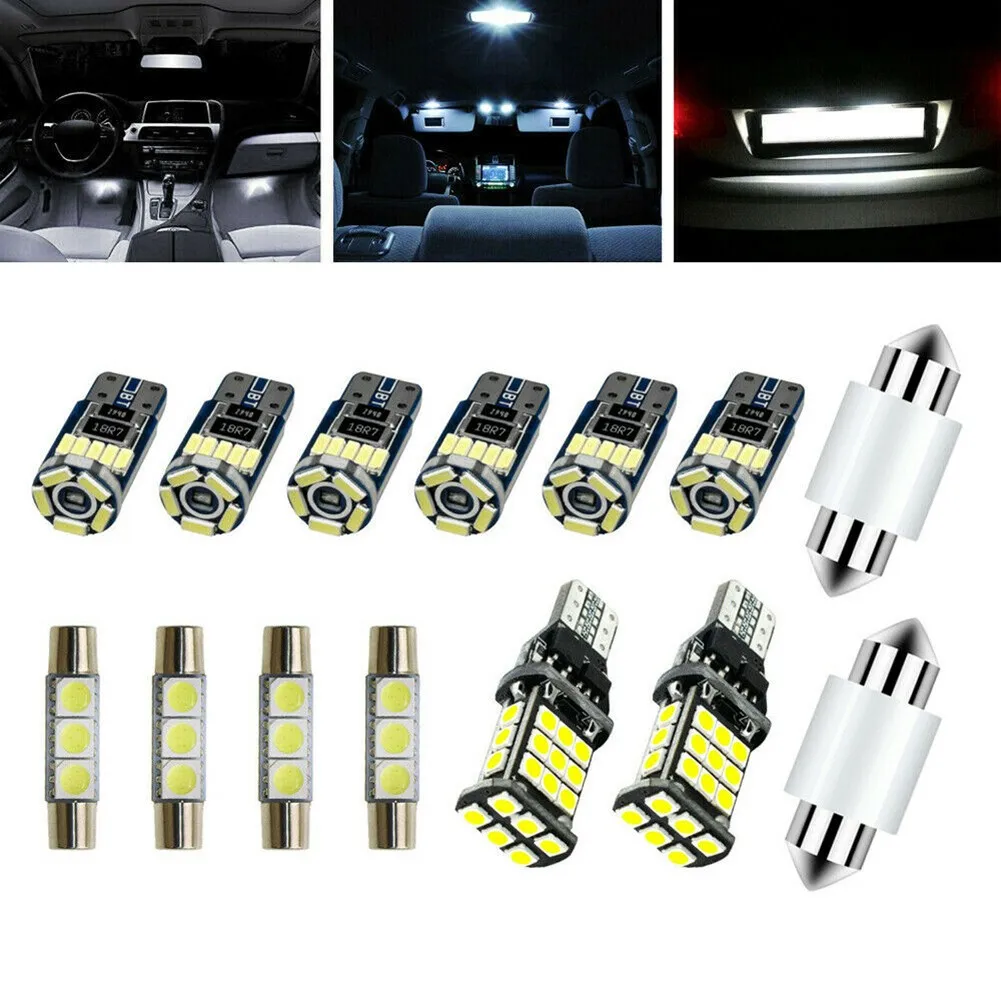 

Plug And Play LED Bulbs 14pcs Set Accessories Car Dome Lights Interior