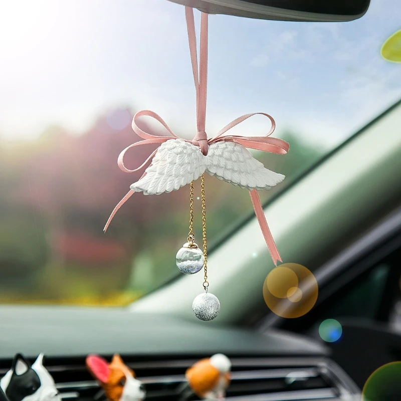 

Colored Ribbon Decorative Hanging Ornaments Vehicle Rear View Mirror Pendants Home Decor for Creative Birthday Gifts