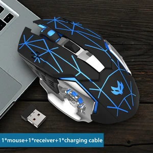 New Wireless Rechargeable Mouse USB 2400DPI Computer Silent Mouse LED Backlit Ergonomic Gaming Noiseless Mause For Laptop PC