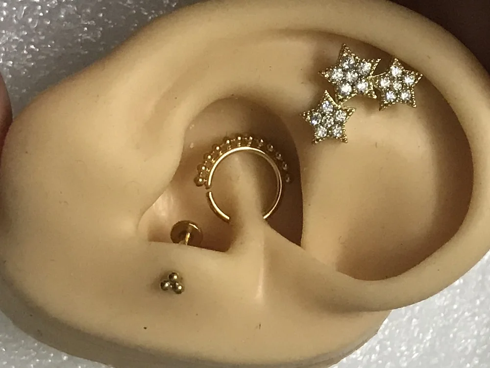 Серьги гвоздики женские из нержавеющей стали ювелирные изделия для пирсинга с