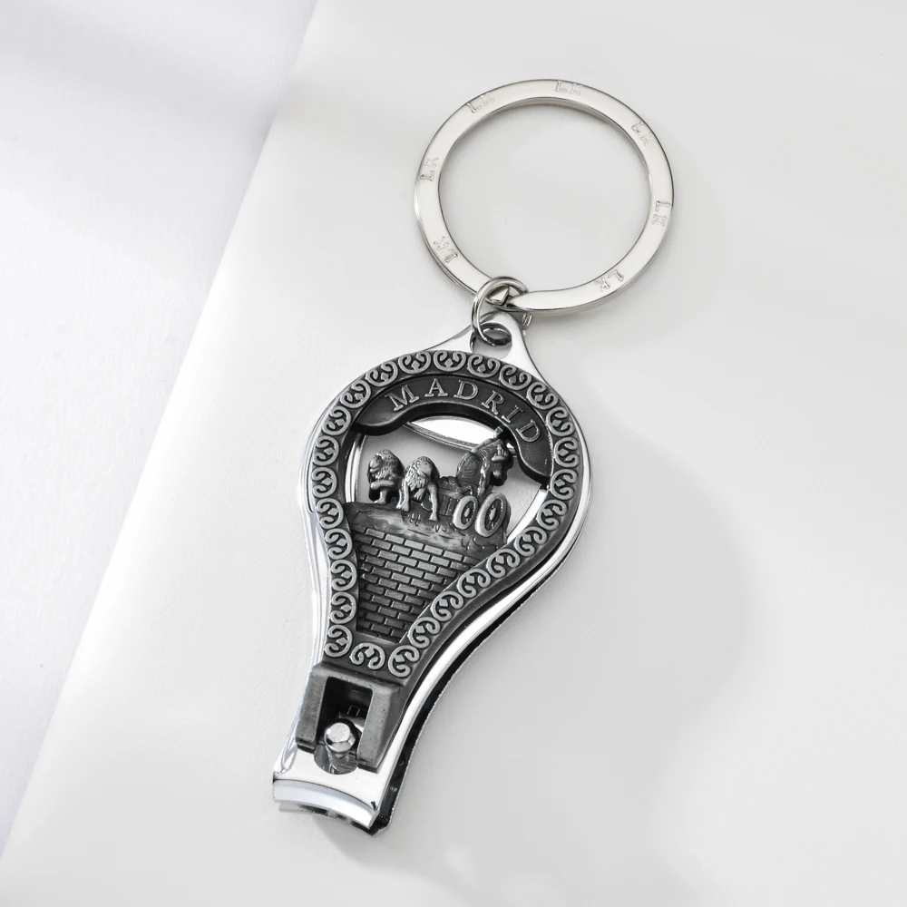 Винтажный брелок Vicney в Испании и Мадриде для ключей виде фонтана богини Cybele из
