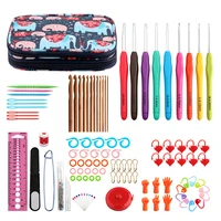 crochet hook knitting needles set with elephant bag lace crochet needles high quality knitting needles diy sewing accessories