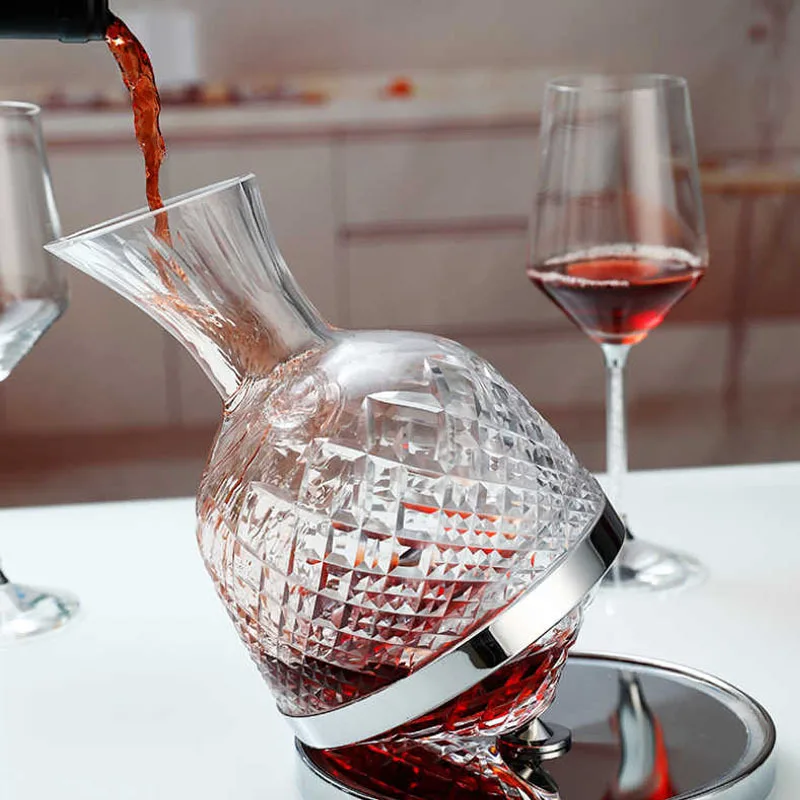 

Creative rotating decanter retro gyro tumbler decanter wine dispenser jug Wine Separator Wine Set 1500ml