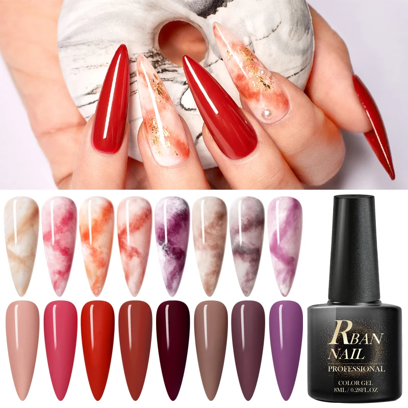 RBAN NAIL 8ml Pure Color Nail Gel Matte Blooming Effect UV Lacquer Semi-permanent Long Lasting Sock Off Polish | Красота и здоровье
