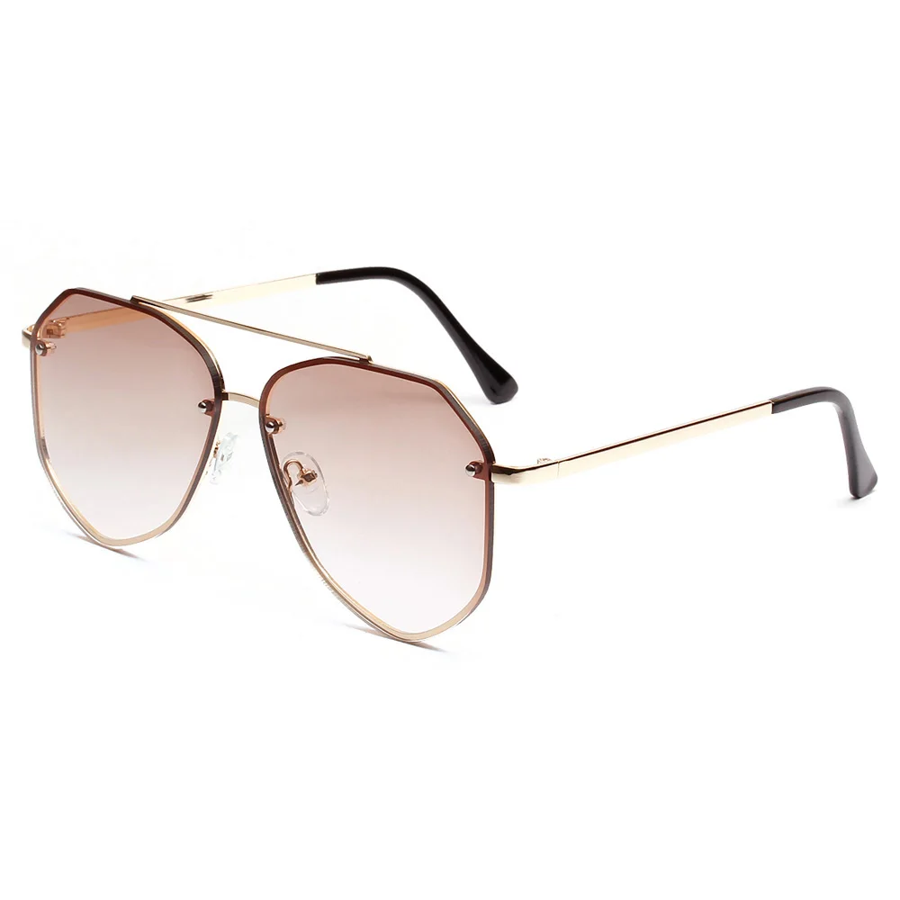 

Veshion Men Flat Top Sunglasses Women Metal Frame 2021 Summer Women Clear Lens Sun Glasses for Men Uv400 Blue Pink Purple