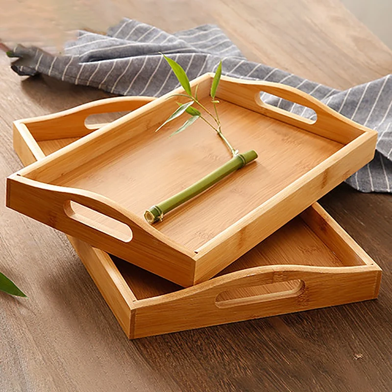

Japanese Square Tray Solid Wood Tea Set Tray Home Breakfast Tray Cake Tray