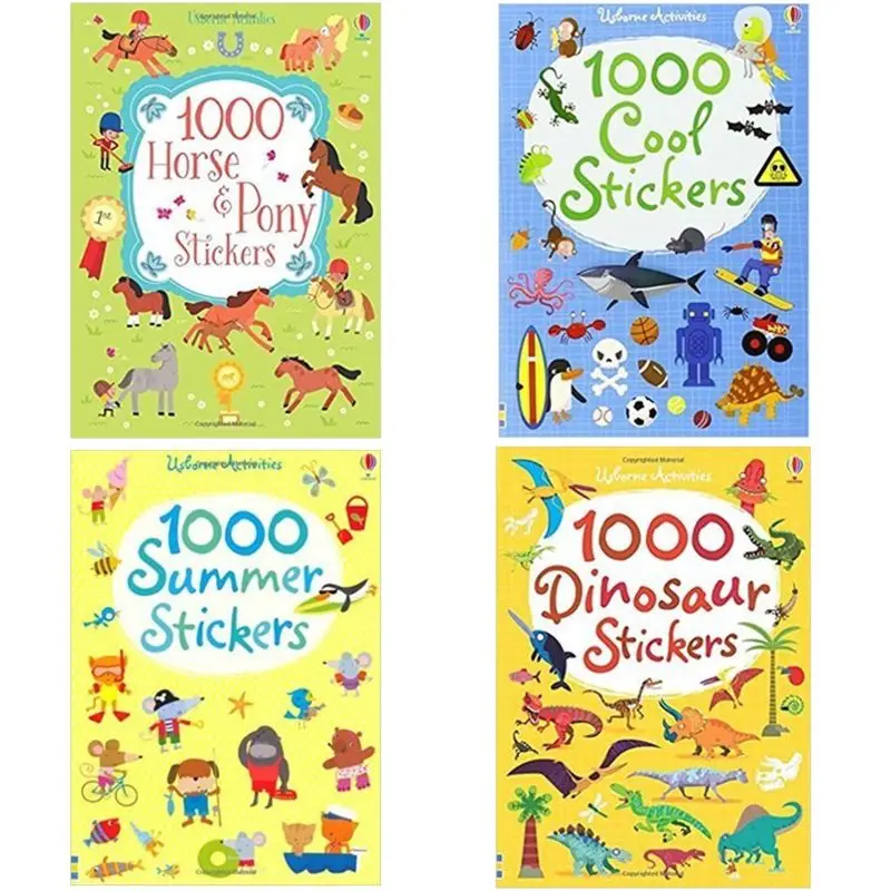 Детские 1000 многоразовые Мультяшные наклейки s/детские