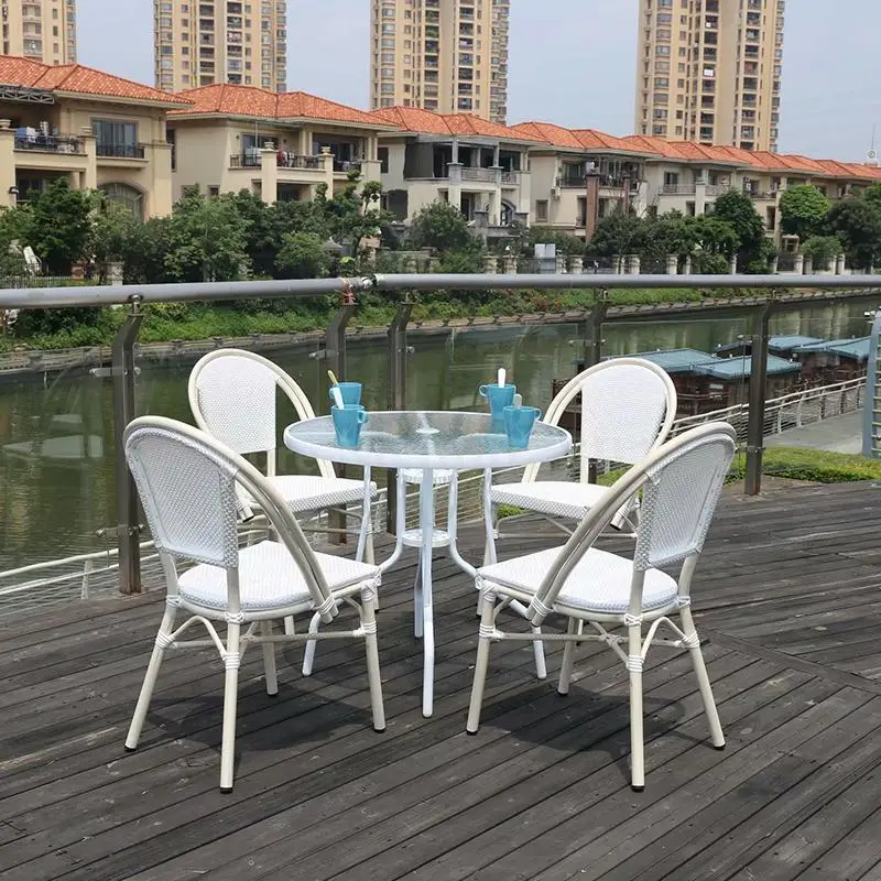 Простой уличный садовый стол и стул в скандинавском стиле стальной алюминиевый