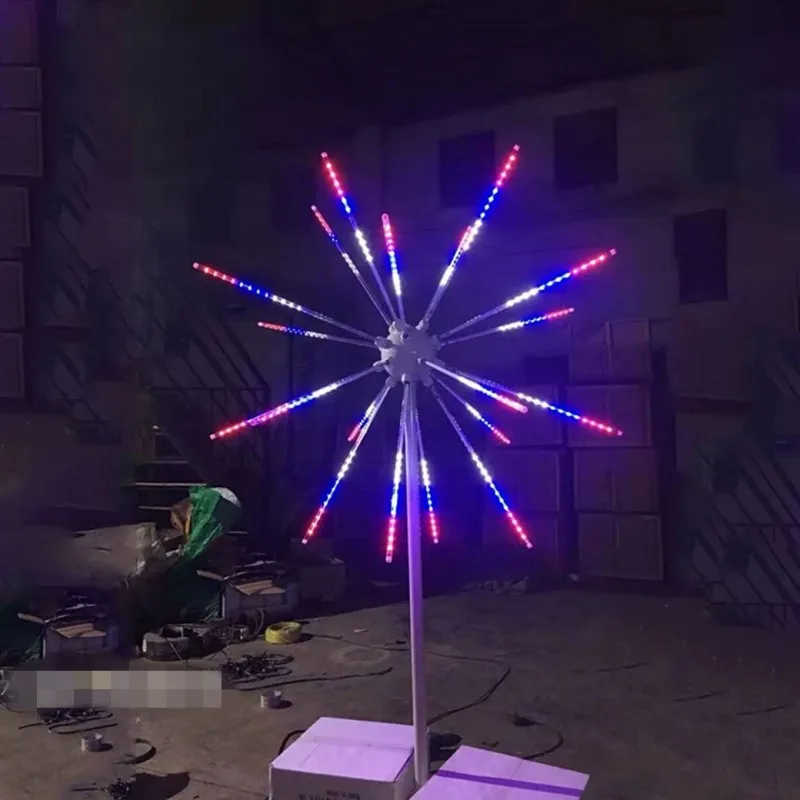 

LED Fireworks Light Christmas Tree Lamp 20pcs Branches 3m Height Waterproof IP65 Outdoor Usage Colorful Changing
