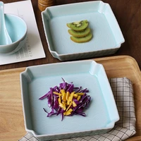 plates for salad microwave safe fruit sushi sauce seasoning dish 1pc ceramic combination square shape dinnerware tray porcelain